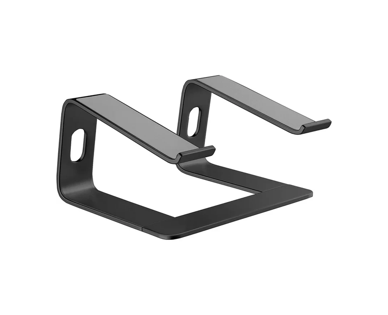 Aluminum Laptop Desktop Stand Support Computer Riser, Ergonomic Laptops Elevator for Desk Metal Bamboo Holder Compatible with 10 to 15.6 Inches Notebook Macbook Pro, iPad Air, Mac, Dell, HP, Xiaomi, computer, tablet, table accessories - Multicolor