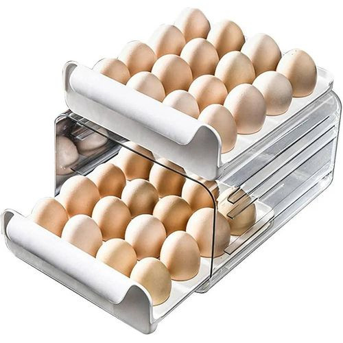 Plastic And Acrylic 32 Grid Eggs Storage Rack - Multicolor