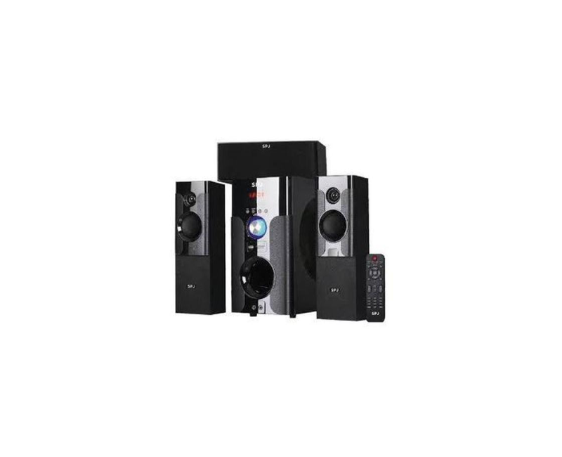 SPJ 3.1 CH Karaoke Wooden Body Multimedia Speaker - Black
