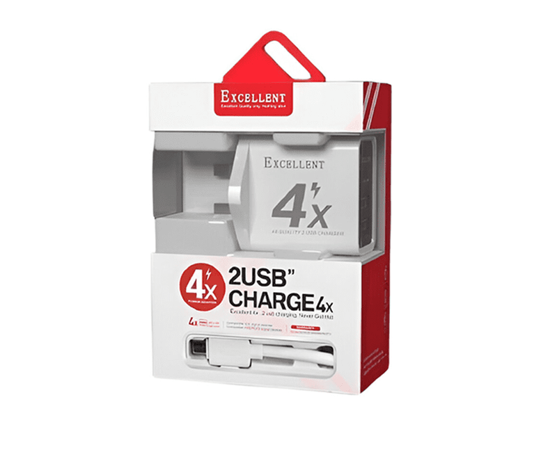 EXCELLENT 4X 2USB CHARGE 4x