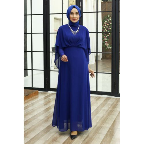 Ladies Hijab Dress - Blue