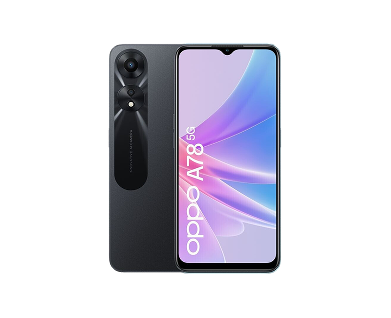 Oppo A78 5G – 50MP AI Dual Camera – 128GB Storage – 8GB RAM – 6.56" HD+ Display – MediaTek Dimensity 700 – 5000mAh Battery – Android 13 – 5G – Mixed Colors (Compact Box)