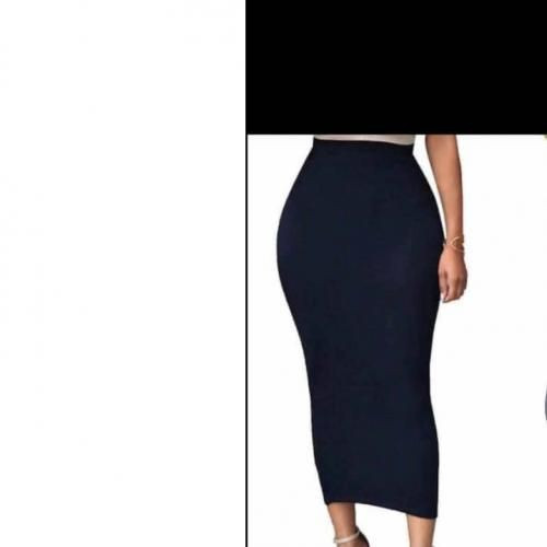 Woman High Waist Maxi Pencil Skirts -Black