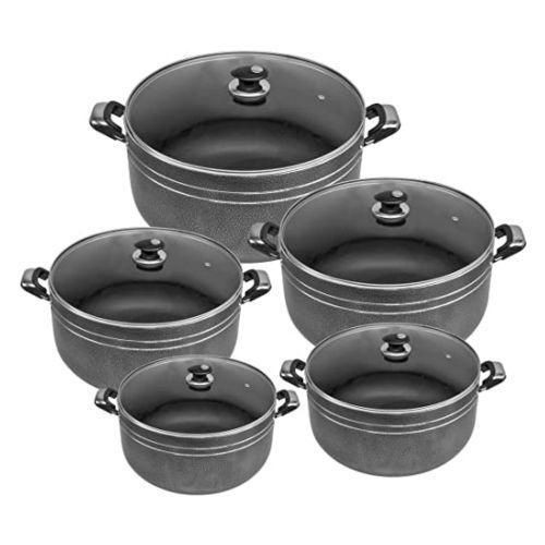 10 Piece Non Stick Pots And Pans Cookware-Blackk