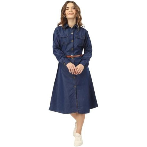 Fashion Classic Ladies Round Dress -Blue