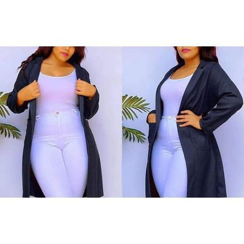 Stylish Throw On For Ladies - Navy Blue