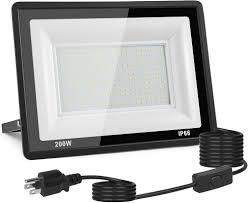 FLOOD LIGHT LED SLIM 200W BK WW SL 3079-20-BK-WW