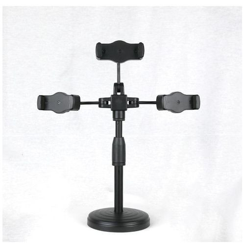 Multiple Phone Bracket Set for YouTube Video or Live Streaming. Compatible with Mounting Smartphones, Ring Lights and Microphones