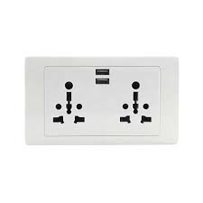13AMP SOCKET TWIN WITH 2 USB SR 5213 UB-BK-TTCH