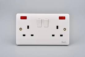 SR 13A 2G Switch Socket Black SR 5213-BK