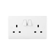 SR 13A 2G Switch Socket White SR 5213-WH