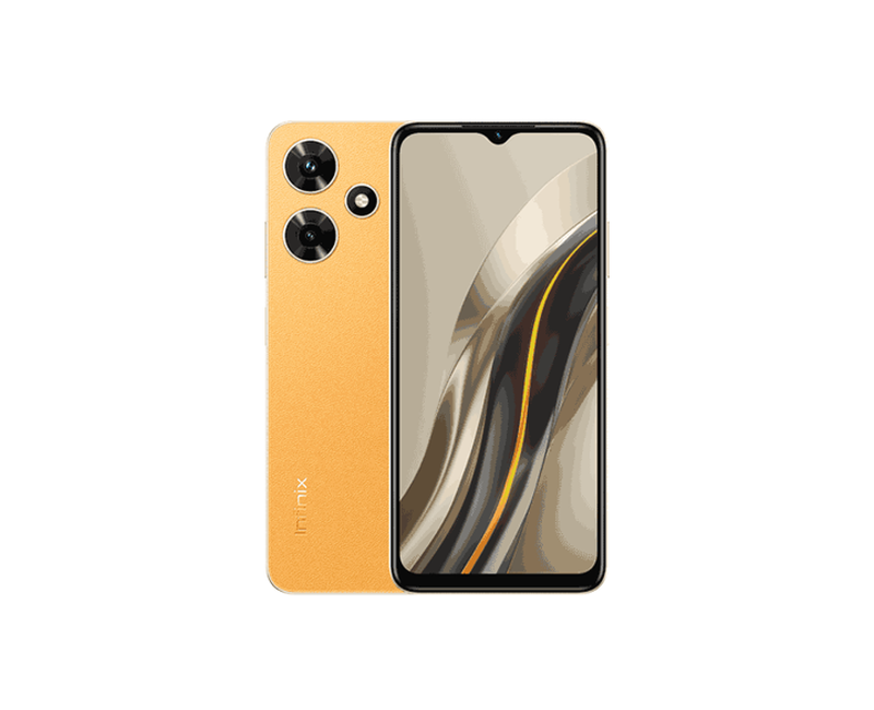 Infinix Hot 30i X669, 6.6″ HD+ 90 Hz IPS LCD, 4 GB RAM (up to 8 GB via Extended RAM), 128 GB ROM, 13 MP Dual Rear Camera, 8 MP Front, 5000 mAh (18 W), Dual SIM – Orange