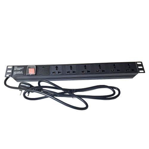 6 WAY DURABLE EXTENSION SOCKET BLACK