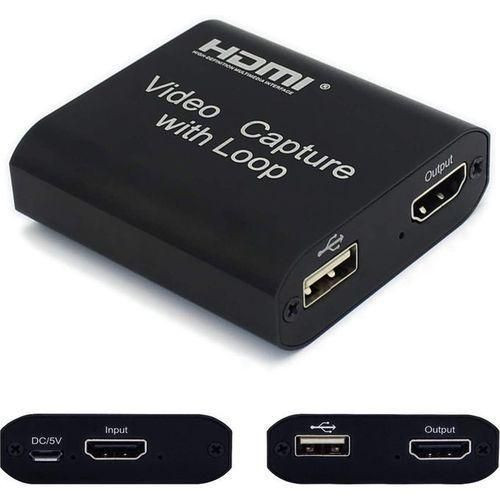 Hdmi Video Capture Card With Loop Out - Black