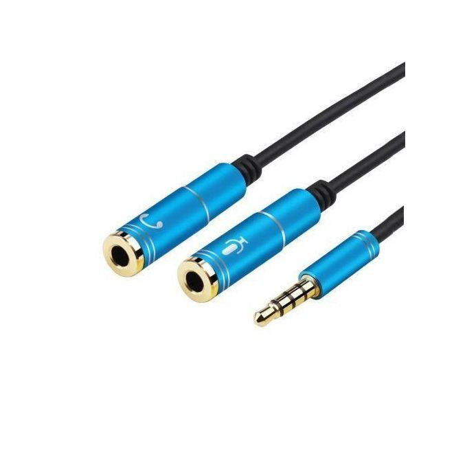 3.5mm 1 Male Jack Plug to 2 Female Sockets Y Splitter Cable