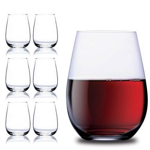 6 Pieces Concave Shaped Drinking Glasses