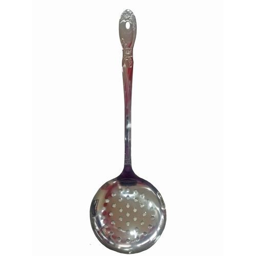 Elegant Ladle For Deep Frying With Unique Design - Silver
