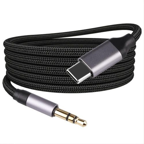 USB C to 3.5mm Aux Cable Type C Male Jack Adapter Audio Cable Cord Nylon Braided Fast Quick Charger Audio Cable For Car Headphone USB C Converter Jack Speaker