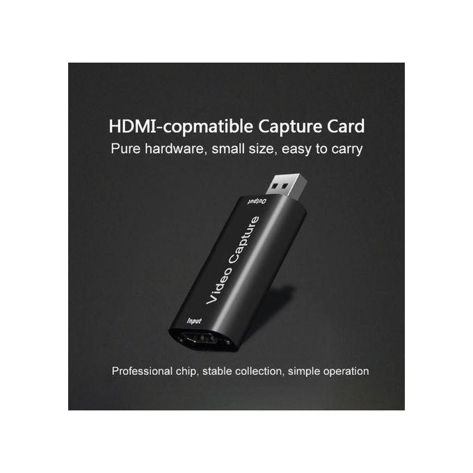 HDMI to USB 2.0 Video Capture Card - Black