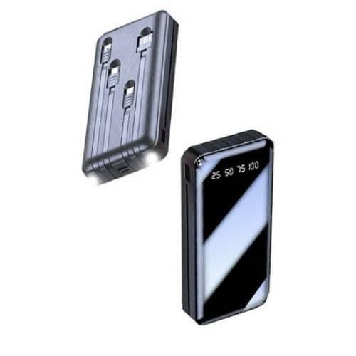 Powerful Power Bank portartil Power Bank 20000mAh Portable King Power Bank Four USB output and a Type-C output built-in flash -Multicolor