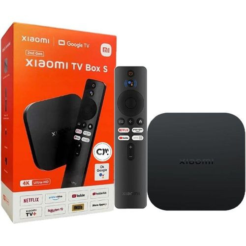 Mi Box S (2nd Gen) 2GB/8GB Google TV 5G WIFI HDR10+ 4k Streamer Android TV Box With Google Assistant Remote Streaming Media Player- Black