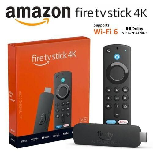 Amazon Fire TV Stick 4K (2nd Generation) UltraHD Stream Prime Video Netflix 9Now 7plus Remote Media Streamer with Alexa Voice Remote 3rd Gen- Black