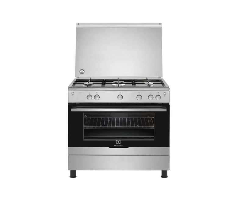 ELECTROLUX Cooker 90/60cms 5 Gas Burners with Gas Oven & Grill - EKG9000G9U