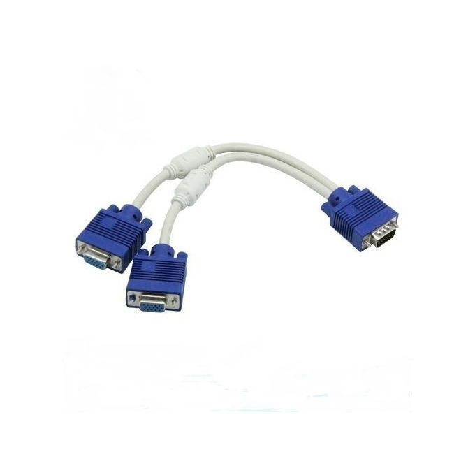 VGA 2 Way Splitter Adapter  Blue