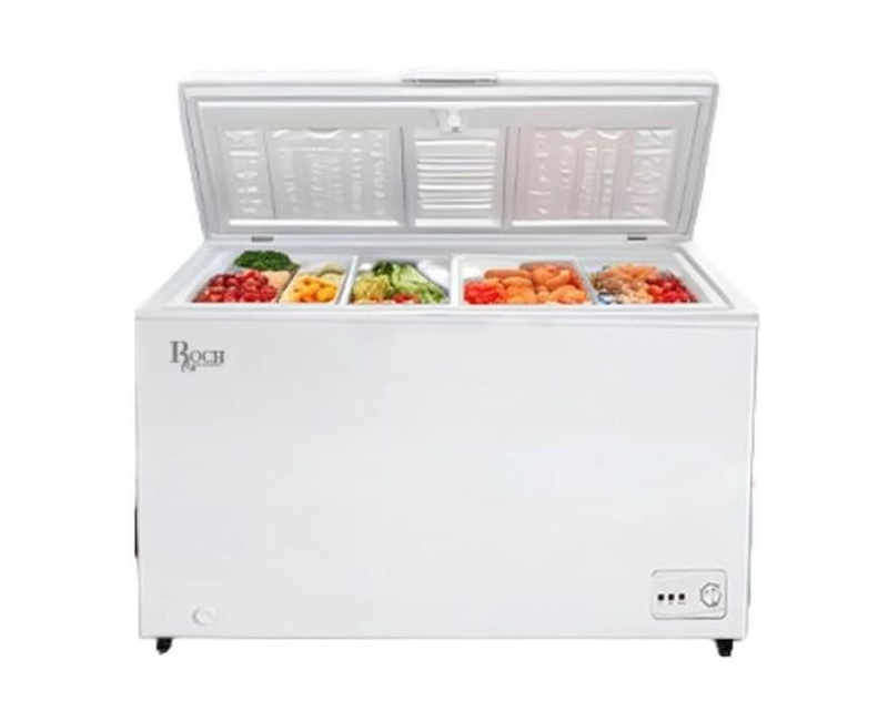 Roch 385 Litres Defrost Deep / Chest Freezer RCF-385 G-E (Sliding Glass) - Grey