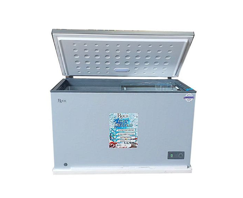 Roch 300 Litres Defrost Deep / Chest Freezer RCF-300-B-B (Sliding Glass) - Grey