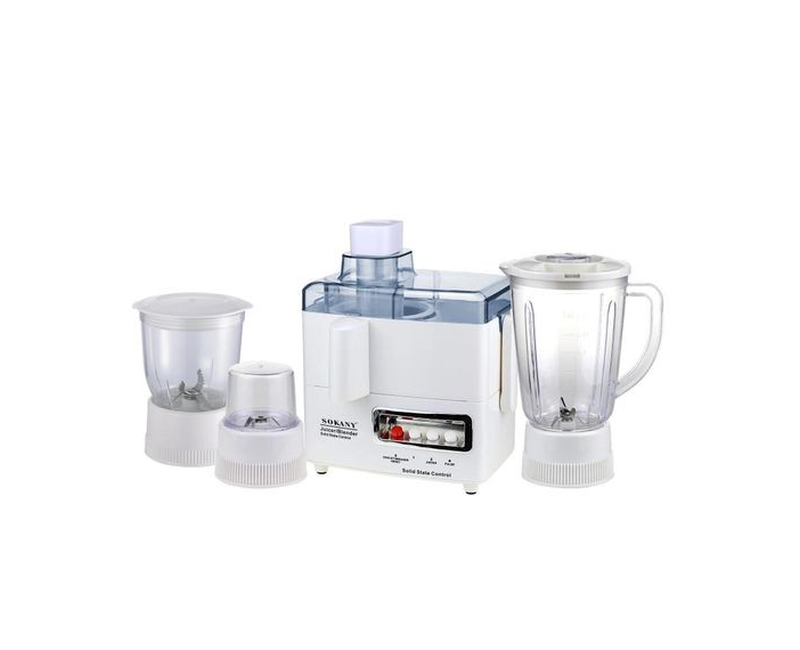 4 In 1 Food Processor Juicer,Blender,Grinder,Meat Chopper-Transparent