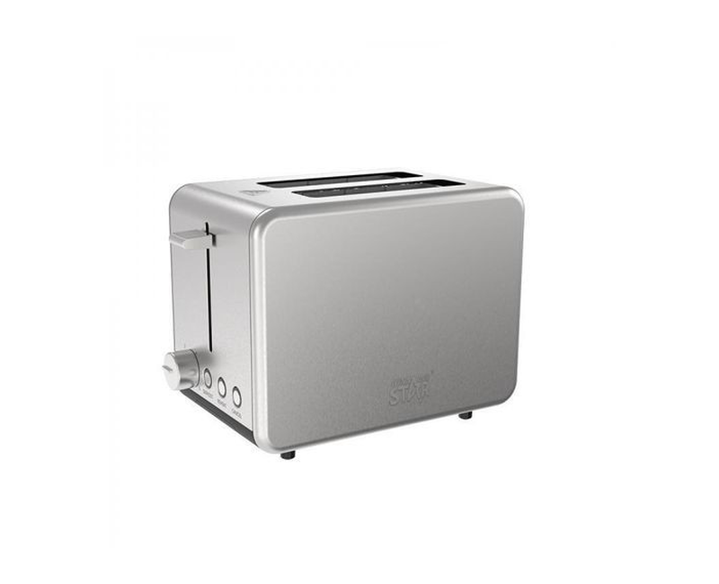 Quality Stainless Steel Bread Toaster With Reheat And Defrost Function-Silver