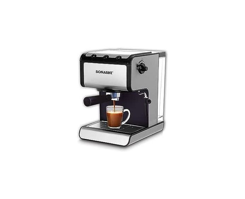 3 In 1 Coffee Maker Machine With Stainless Steel Filter-Silver