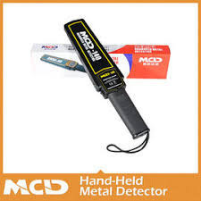 High Sensitivity Portable Hand Held Metal Detector Scanner With Buzzer And Vibration Alarm- Black. Mcd Original