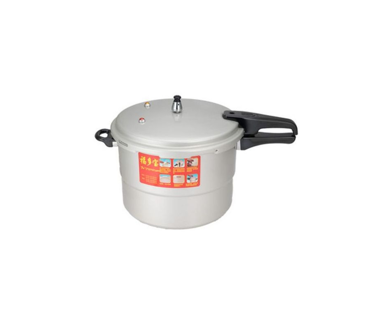 30CM 13L Aluminum Pressure Cooker With Steamer - Silver