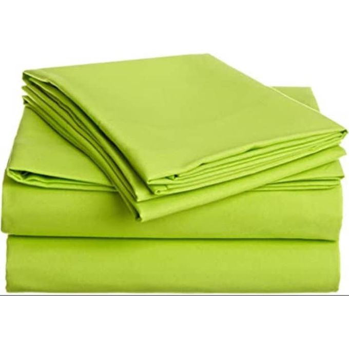 Bed Sheets And 2 Pillowcases- Lemon Green