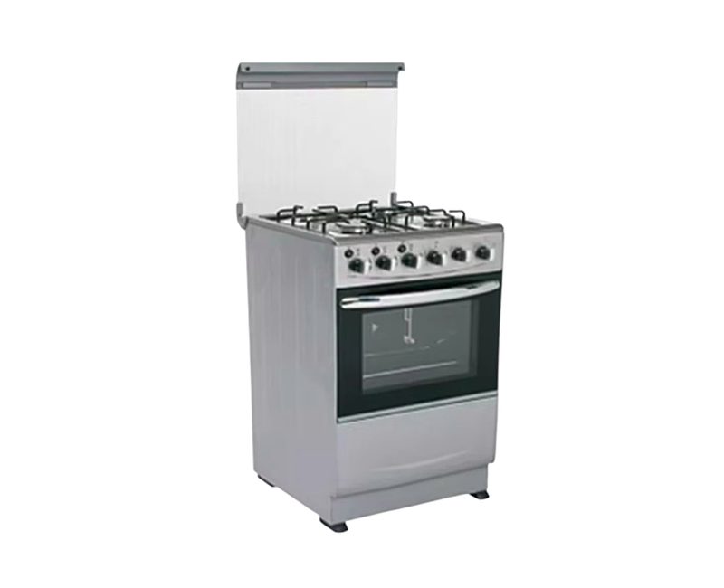 60cm 4 Burners Full Gas Cooker with Gas Oven, Auto Ignition – Silver (HFG60121X) - Multicolor
