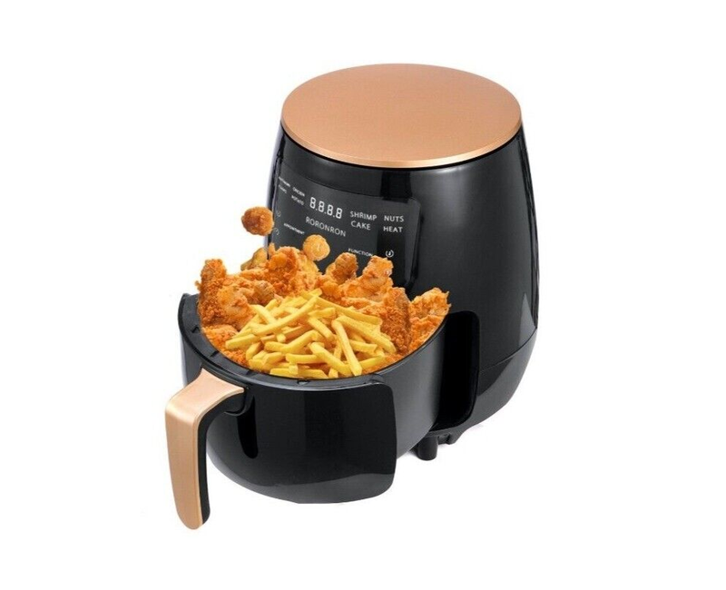6 Liters Airfryer With Touch Control For Frying Foods With Or Without Oil-Black