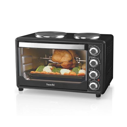 30 Liters Electric Oven With 2 Hot Plates-Black