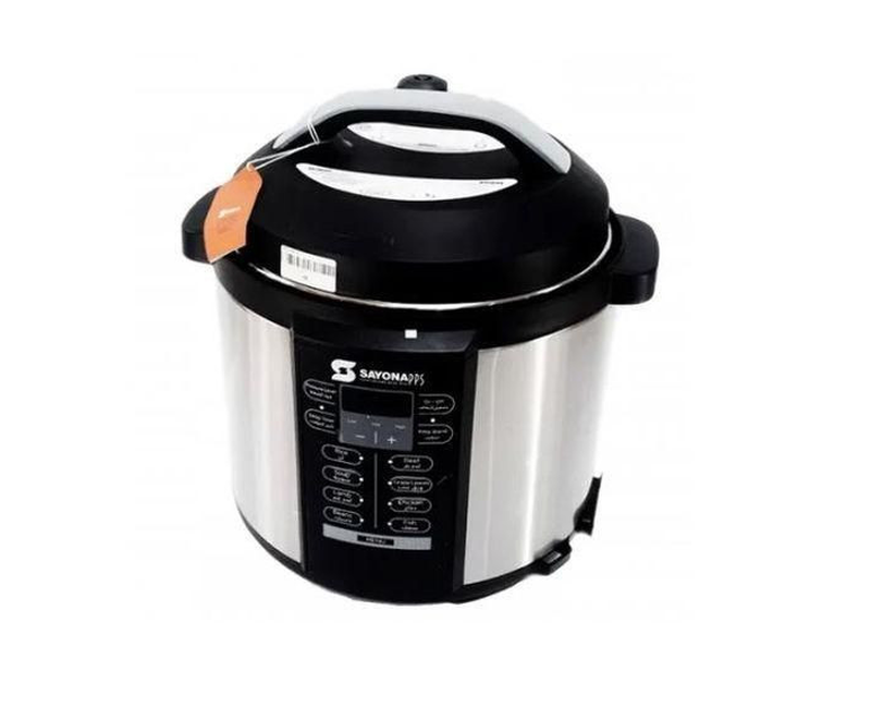 Fast Cooking Stainless Steel Electric Digital Pressure Cooker-Black/Silver