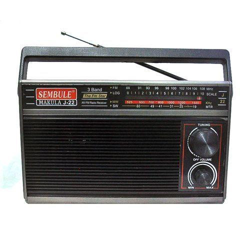 Portable Sembule FM/MW/SW Radio - Black.