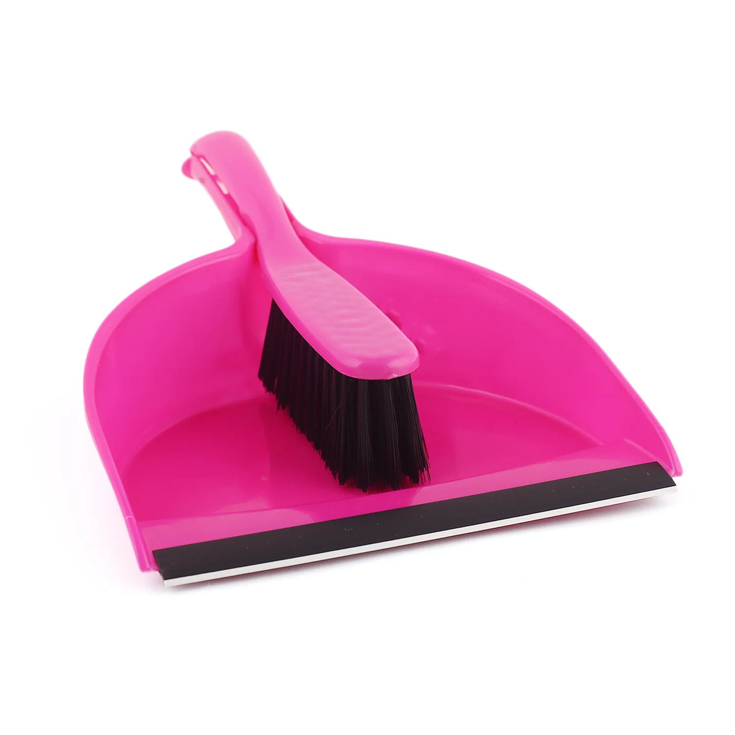 Brush For Sweeping And Dust Pan For Collecting Rubbish - Pink