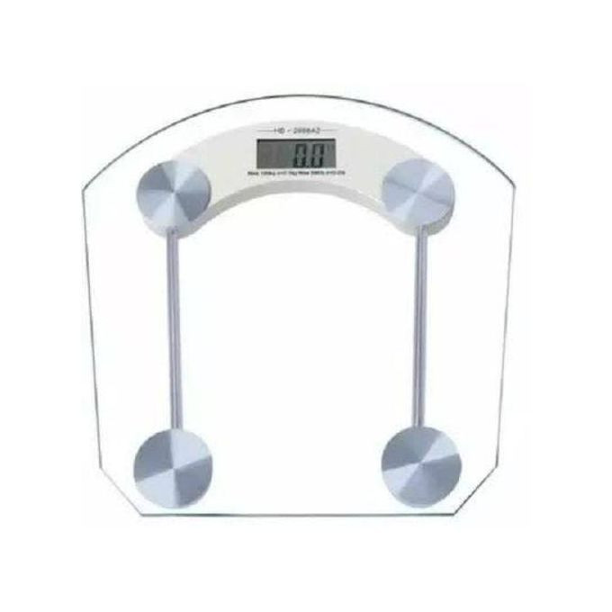 Digital Electronic Glass Bathroom Weighing Scale - Silver