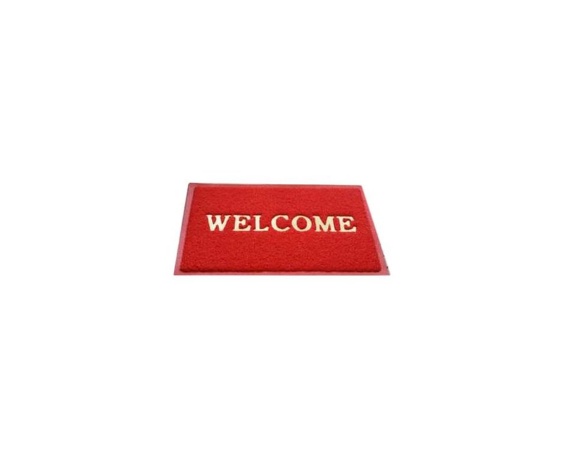 PVC Plastic Door Mat - Red