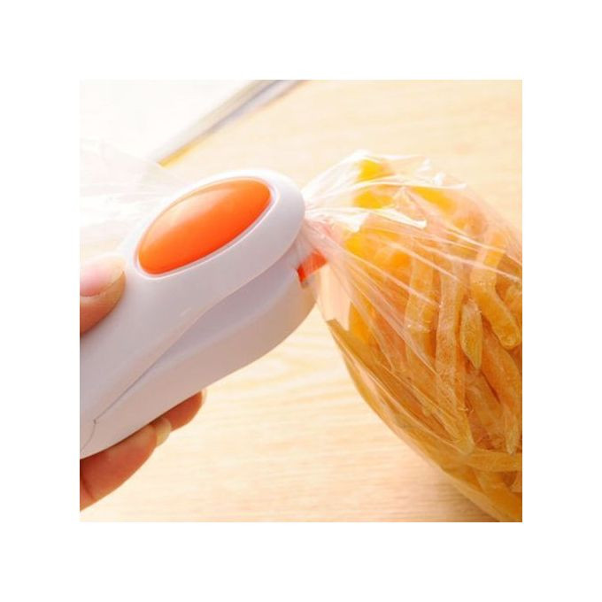 1 Plastic Bag Mini Electric Heat Sealer - White