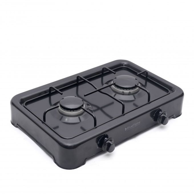 Double Burner Gas Stove - Black