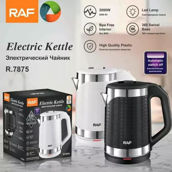 Automatic Electric Kettle 2L R.7875 – Cool To Touch & Stainless Steel – 2000W - Black