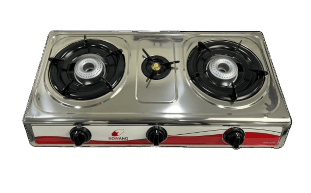 3-Burner Gas Cooker - Silver