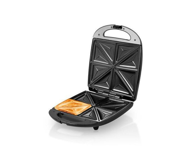 4 Slices Electric Sandwich Maker-Silver/Black