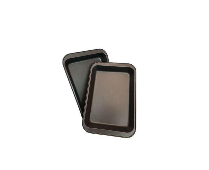 Roast Frying Non Stick Baking Cake Pan Bakeware Cake Trays 2pcs Set - Black